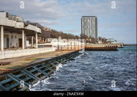 Arcadia city beach in Odessa, Ukraine Stock Photo