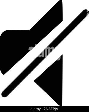 Audio speaker silent or mute volume sound flat vector icon Stock Vector