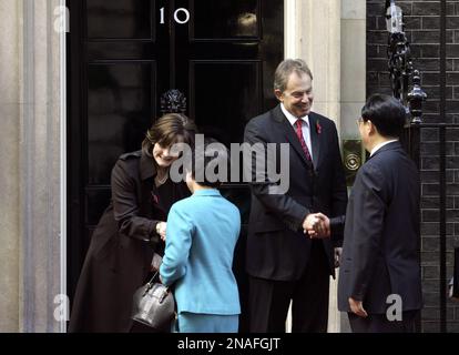 Cherie Blair meets (from left) Matthew Merrick, Christopher Johnston ...