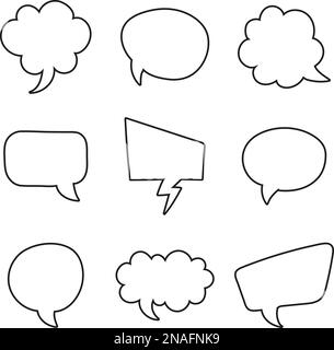 Speech bubbles set on a white background. Vector illustration Stock Vector