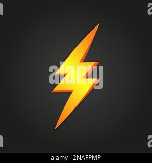 Lightning on a black background. Vector illustration eps10 Stock Vector