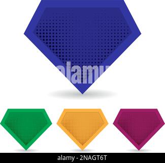 Set of superhero logo template. Vector, isolated, eps10. Stock Vector