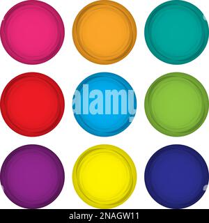 Set of colored magnets in a flat design on a white background. Vector illustration eps10 Stock Vector