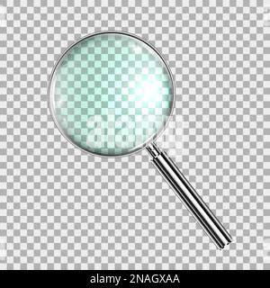 Magnifying Glass, With Gradient Mesh, Isolated on Transparent Background, With Gradient Mesh, Vector Illustration eps10 Stock Vector