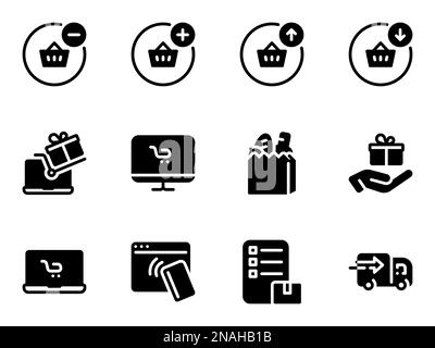 Simple vector icons. Flat illustration on a theme buy, pay Stock Vector