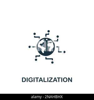 Digitalization icon. Monochrome simple Digitalization icon for ...