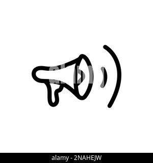 Simple vector icons. Flat illustration on a theme megaphone Stock Vector