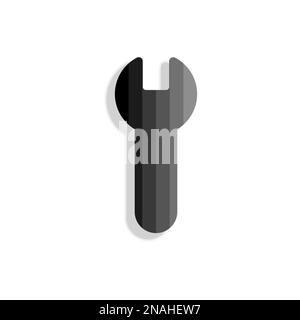 Simple vector icons. Flat illustration on a theme wrench Stock Vector