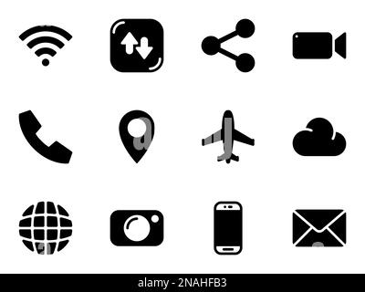 Simple vector icons. Flat illustration on a theme web icons for computer, phone, tablet, laptop Stock Vector