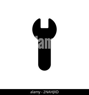 Simple vector icons. Flat illustration on a theme wrench Stock Vector