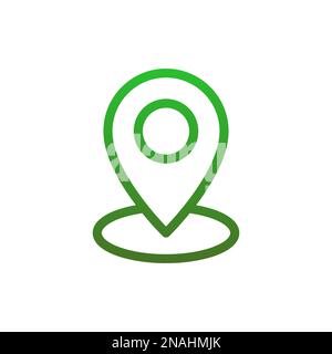 Simple vector icons. Flat illustration on a theme location Stock Vector