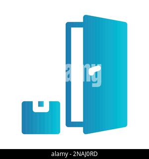 Simple vector icon delivery to the door Stock Vector