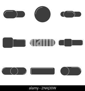Set of objects on the theme of button Stock Vector