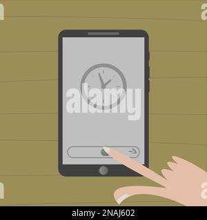 Vector illustrations on the theme unlock phone Stock Vector