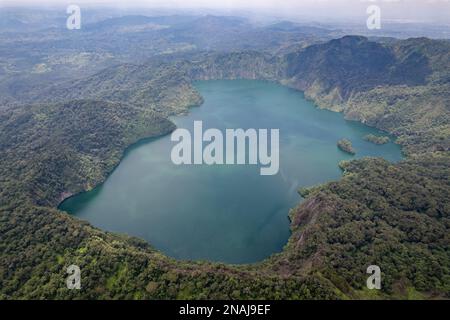 Ngozi (Ngosi) Crater lake in Mbeya, Tanzania, Africa. Second largest crater in Africa. Stock Photo