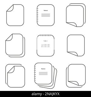 Set of objects on the theme of document Stock Vector