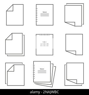 Set of objects on the theme of document Stock Vector