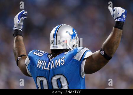 Detroit Lions defensive tackle Corey Williams (99) during an NFL football  game against the Dallas Cowboys Sunday, Nov. 21, 2010, in Arlington, Texas.  The Cowboys won 35-19. (AP Photo/Sharon Ellman Stock Photo - Alamy