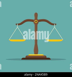 Vector illustration, flat design. Balance scale icon Stock Vector Image &  Art - Alamy