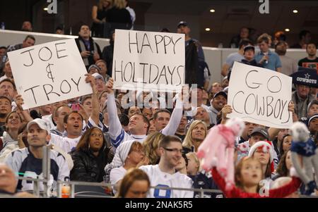 Dallas Cowboys fans wear paper bags as the Cowboys battle the Jacksonville  Jaguars October 31, 2010 at Cowboys Stadium in Arlington, Texas. UPI/Ian  Halperin Stock Photo - Alamy