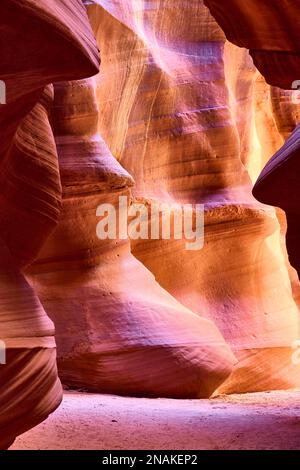 Majestic natural architecture of the Antelope Slot Canyon, Navajo Tribal Park, Arizona, USA Stock Photo
