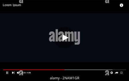 Modern video player design template for web and mobile apps. Stock Vector