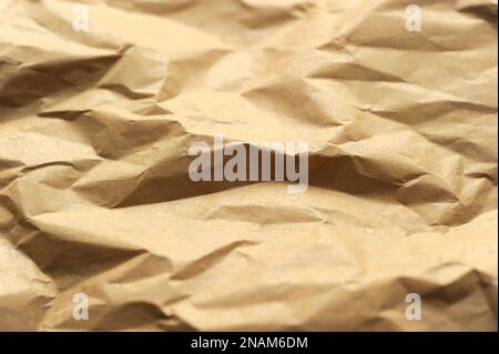 crumpled brown paper background Stock Photo