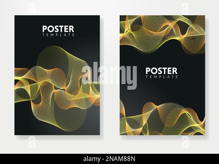 Set of Editable poster template. Can be used for poster, brochure, magazine Stock Vector