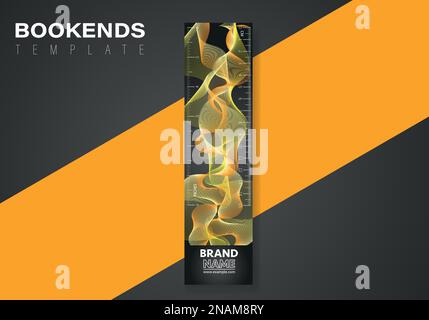 bookend template with abstract shapes. Abstract dynamic gradient graphic elements in modern style. Stock Vector