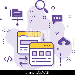 URL Forwarding Concept, Website Cloaking Sign, 301 Moved permanently or Server Redirect Vector Icon Design, Cloud computing and Internet hosting Stock Vector