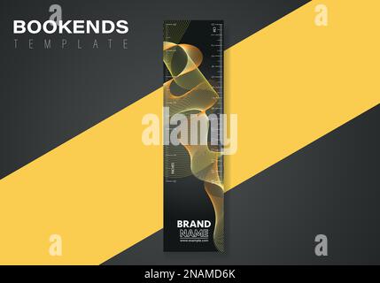 bookend template with abstract shapes. Abstract dynamic gradient graphic elements in modern style. Stock Vector