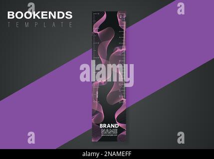 bookend template with abstract shapes. Abstract dynamic gradient graphic elements in modern style. Stock Vector