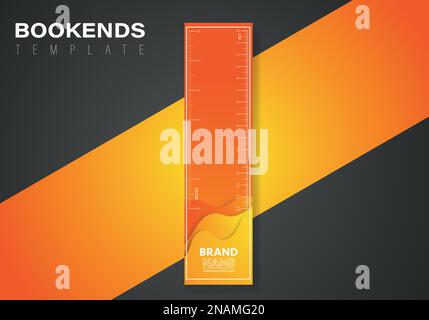bookend template with abstract shapes. Abstract dynamic gradient graphic elements in modern style. Stock Vector
