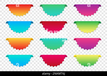 Set of blank gradient infographics banners. Vector illustration Stock Vector