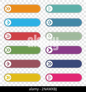 Set of number bullet point with arrows. Infographic elements template. Vector illustration Stock Vector