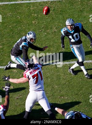 December 5, 2010; Seattle, WA, USA; Seattle Seahawks place kicker Olindo  Mare (10) kicks an extra point against the Carolina Panthers during the  third quarter at Qwest Field. Seattle defeated Carolina 31-14 Stock Photo -  Alamy