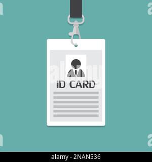 Corporate ID card in a flat design. Vector illustration. Stock Vector