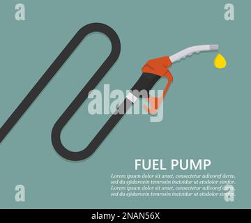 Fuel pump in a flat design. Vector illustration Stock Vector