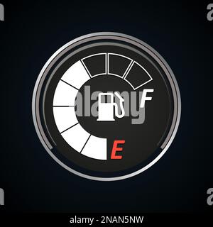 Fuel gauge icon. Gasoline indicator. Vector illustration Stock Vector