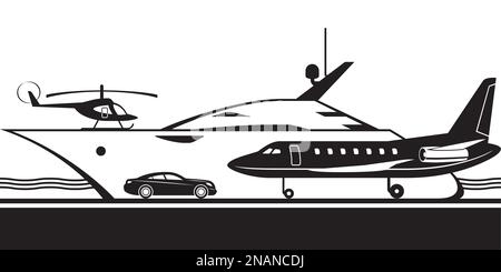 Luxury lifestyle vehicles - vector illustration Stock Vector