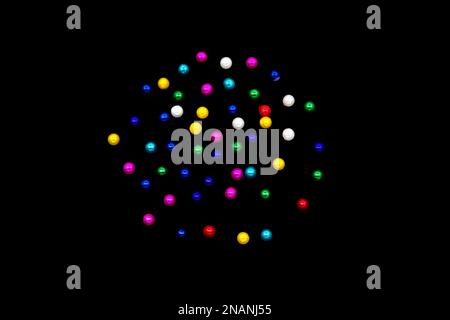 colorful pins on black background Stock Photo