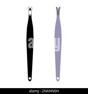 Manicure and pedicure cuticle trimmer, nail care tool, vector illustration. Stock Vector