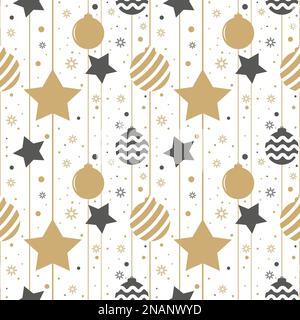 Holiday background, seamless pattern with stars. Vector illustration. Stock Vector