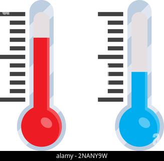 Thermometer icon in a flat design. Vector illustration Stock Vector