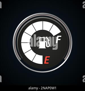 Fuel gauge icon. Gasoline indicator. Vector illustration Stock Vector
