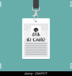 Corporate ID card in a flat design. Vector illustration. Stock Vector