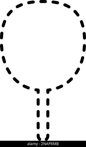 Tracing lines dotted tree outline shape for preschool and kindergarten ...