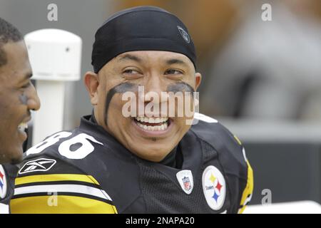 Pittsburgh Steelers receivers Hines Ward (86) and Mike Wallace (17)  participate in the NFL team's practice in Pittsburgh, Wednesday , Jan. 12,  2011. The Steelers host the Baltimore Ravens Jan. 15 in