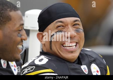 Pittsburgh Steelers receivers Hines Ward (86) and Mike Wallace (17)  participate in the NFL team's practice in Pittsburgh, Wednesday , Jan. 12,  2011. The Steelers host the Baltimore Ravens Jan. 15 in