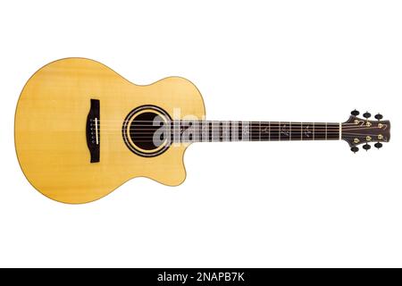 Guitar Acoustic Guitar cut out Guitar on white background Stock Photo